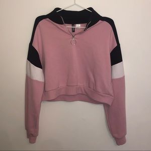 Multicolor cropped sweatshirt